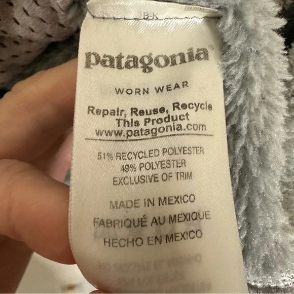 Patagonia Re-Tool Snap-T Fleece Pullover Women’s medium gray EUC - Picture 5 of 7